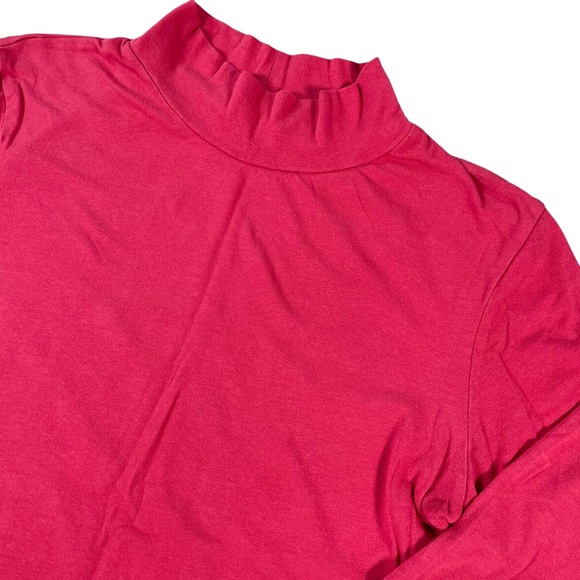 Charlotte Russe size large red long sleeve crop top with short collar - Picture 2 of 6